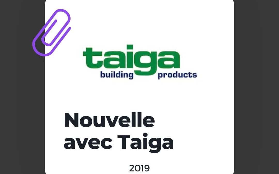 Nouvelle avec Taiga